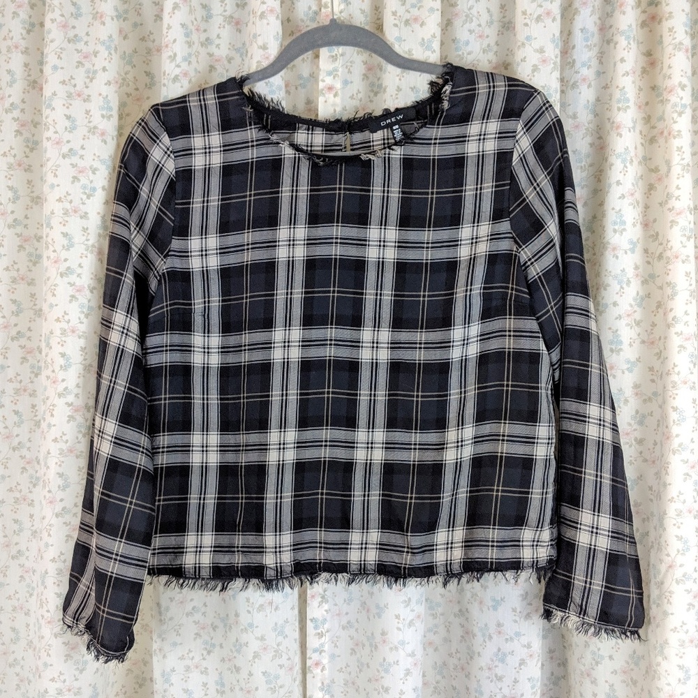 Drew Plaid Cotton Blouse